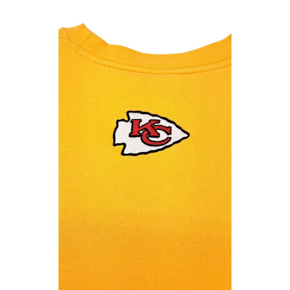 Vintage Kansas City Chiefs Gold Sweatshirt Gridiron Classic NFL Reebok Football - Picture 9 of 14